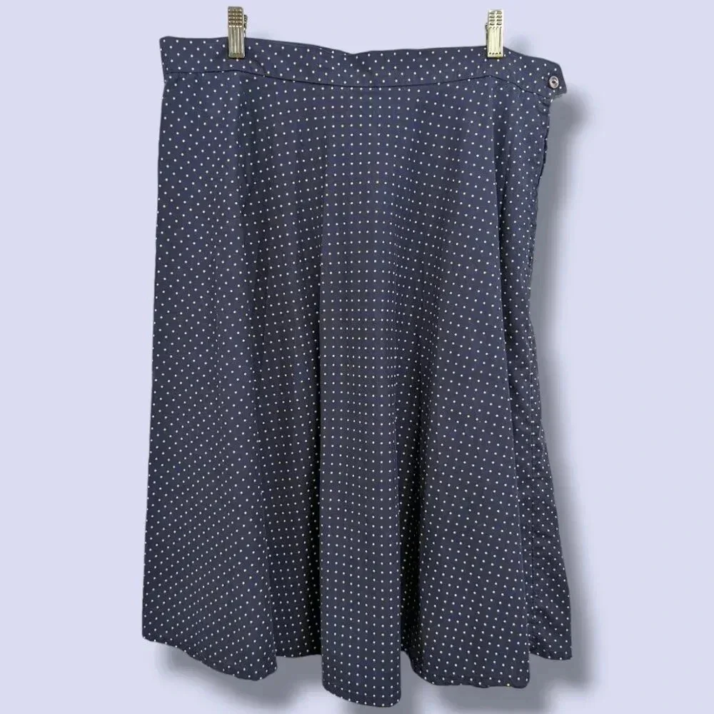 Vintage Navy Polka Dot Skirt - Picture 5 of 7